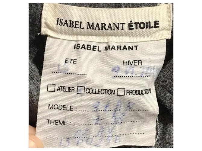 ISABEL MARANT ETOILE Tops Camiseta.Sintético Internacional S Gris 